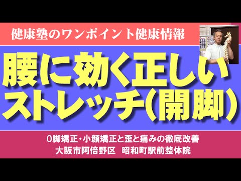 腰に効く正しいストレッチ(開脚編)　腰痛30　大阪市阿倍野区昭和町「健康塾」